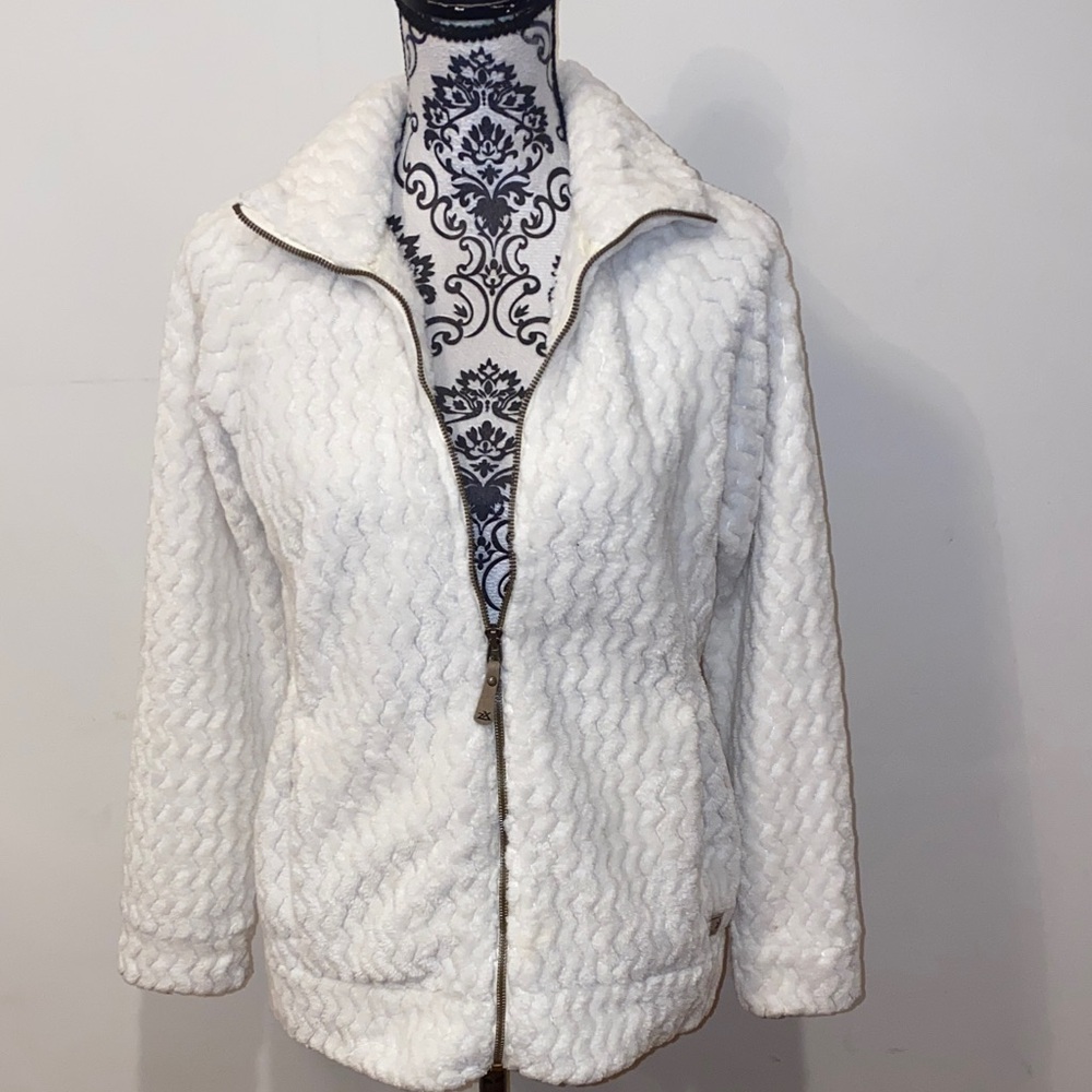 5/$50 ZeroXposur Women's Cream Textured Teddy Jacket Size Small - Picture 7 of 14